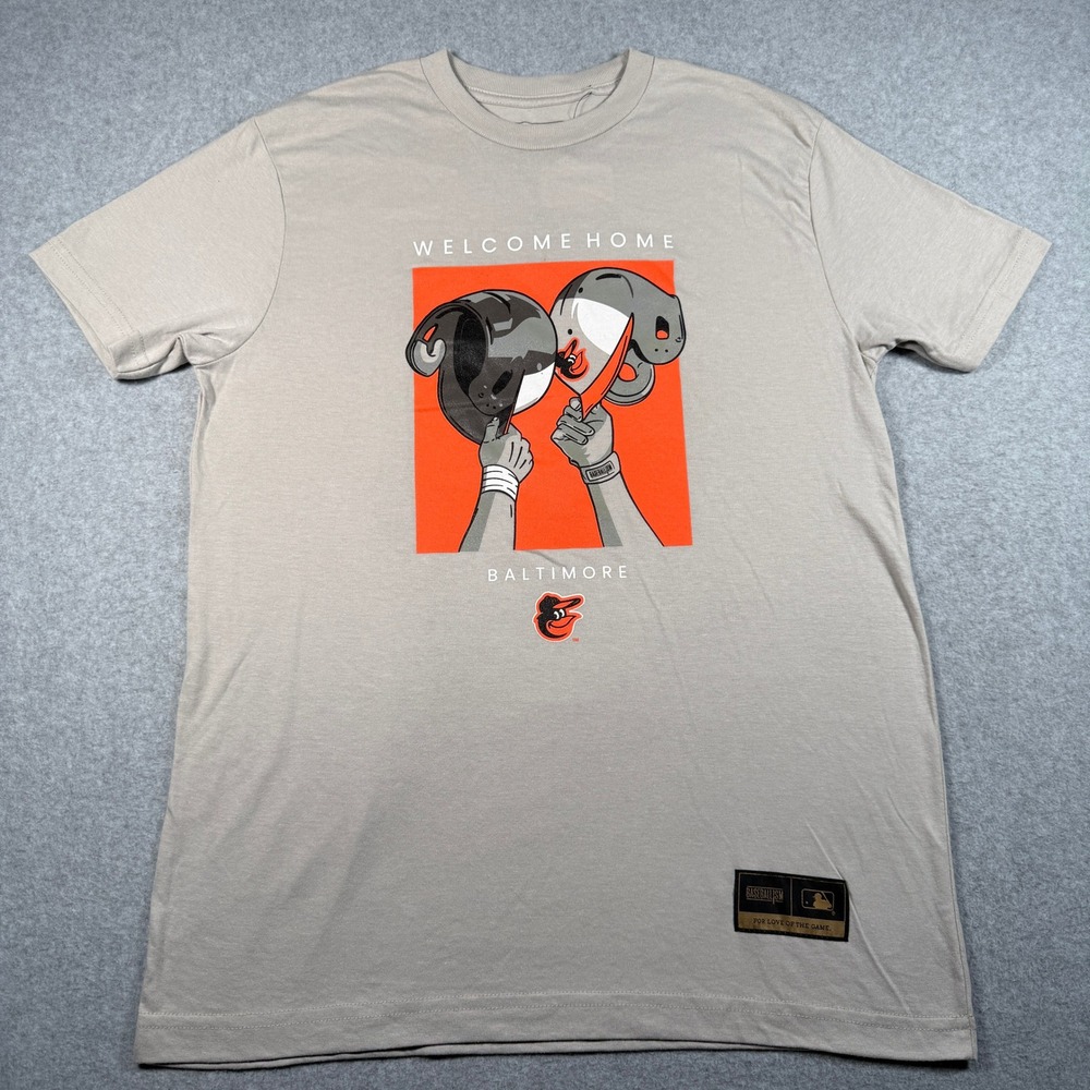 Baseballism Baltimore Orioles Welcome Home T-Shirt Mens Medium Grey MLB Graphic